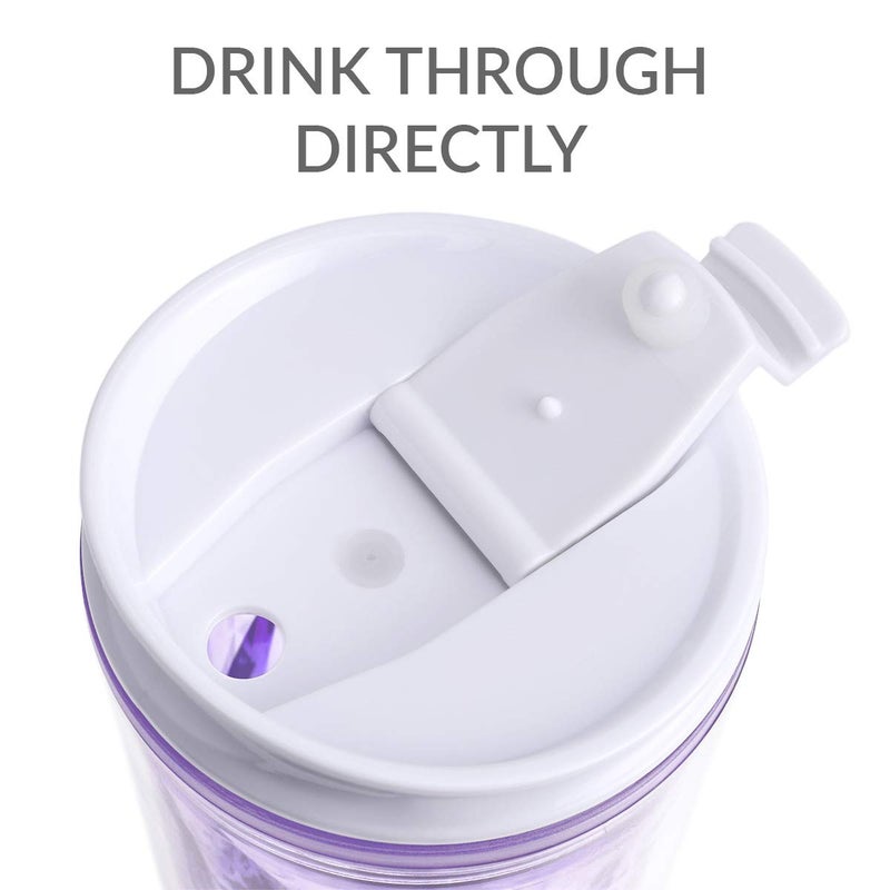 Cupture Crystal Click & Seal Shake Tumbler Cup for Hot or Cold Drinks - 22 oz (Purple Amethyst) - Image 4
